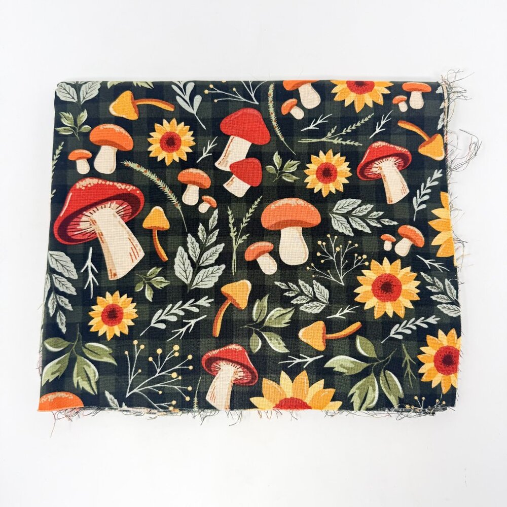 Brother Sister Design Studio Mushrooms Cotton Fabric Bundle 6 Pieces 19.5"x15.5"